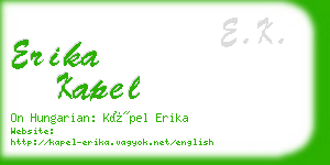 erika kapel business card